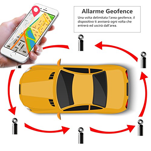Vendita LEKEMI Tracciatore di Posizione GPS per Auto / Veicoli Tramite App  Gratuita, Magnete Potente e Batteria da 5000mAh