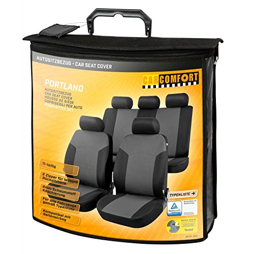 RMG R01V329 coprisedili compatibili per S40 fodere auto R01 neri grigi per sedili con airbag braciolo e sedili sdoppiabili